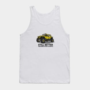 A Jeep Slogans Still Better thank being stuck in traffic! - Yellow Essential Tank Top